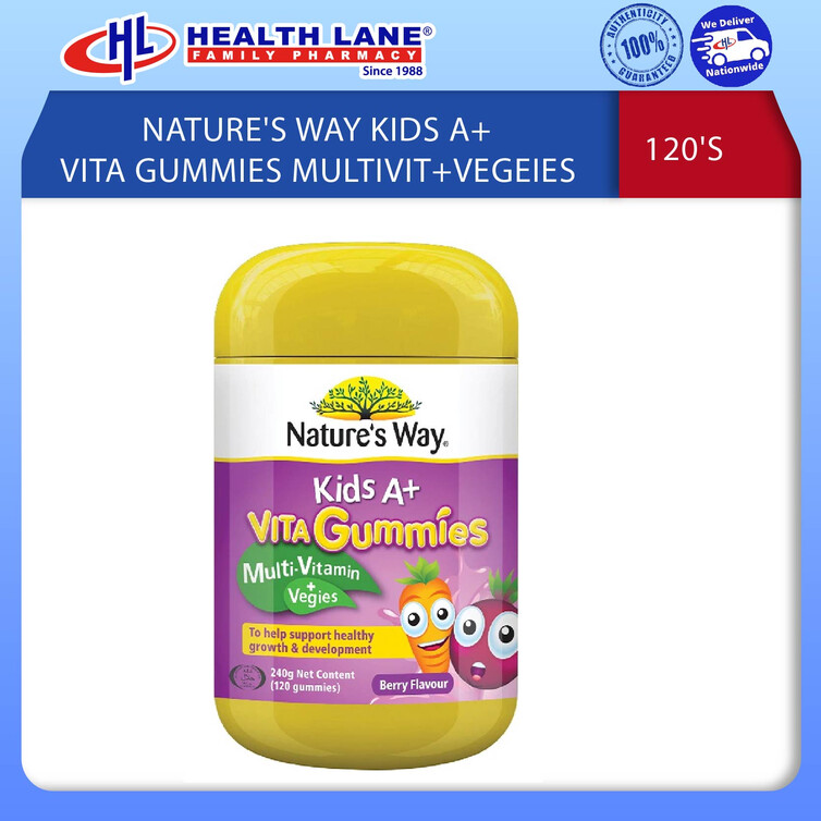 NATURE'S WAY KANAK-KANAKS A+ VITA GUMMIES MULTIVIT+SAYUR 120'S